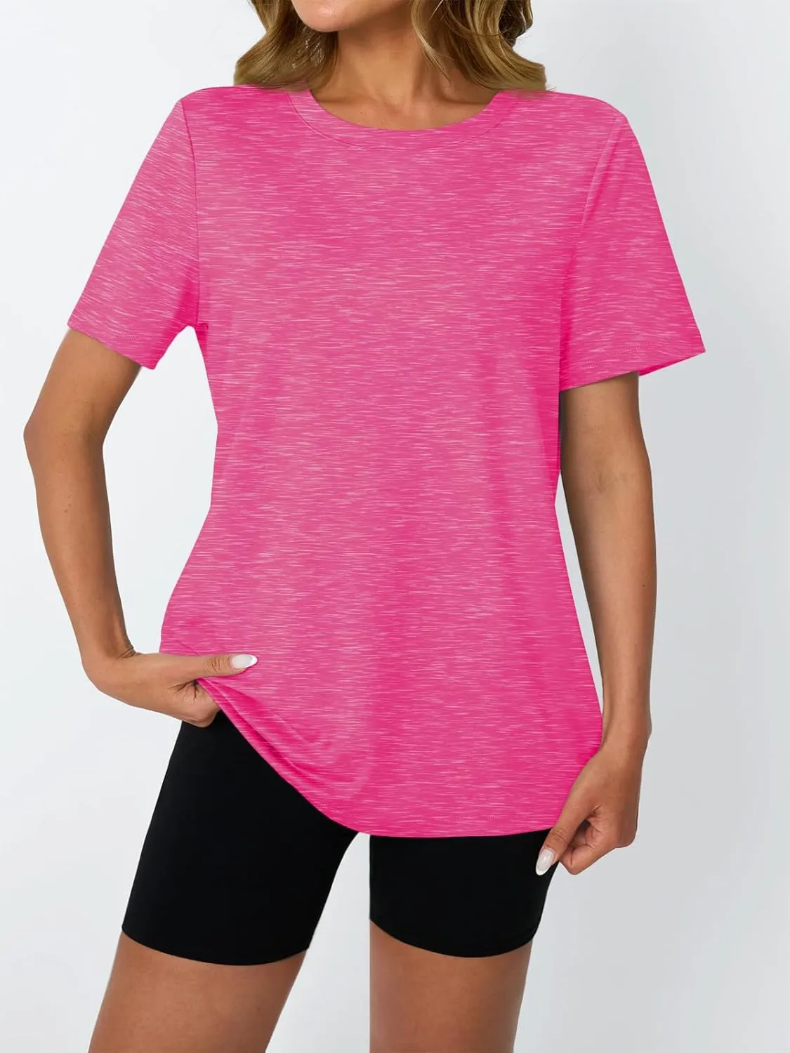 AUTOMET Women's Workout Tops Short Sleeve Gym Shirts Summer Athletic Yoga Tshirts Loose Fit Casual Clothes 2025