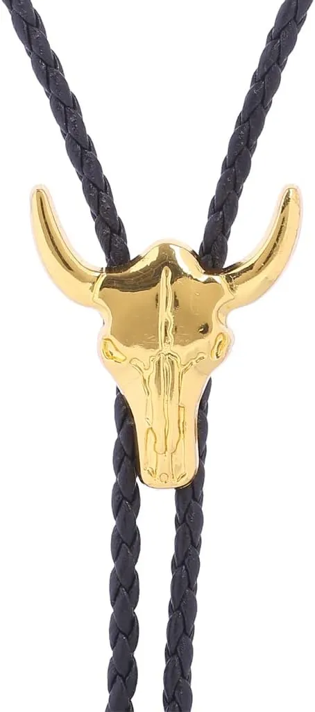 HUABOLA CALYN Native American Bolo tie Rodeo Cowboy Leather Necktie Western Bolo ties for Men Women Necktie for Concert Fans
