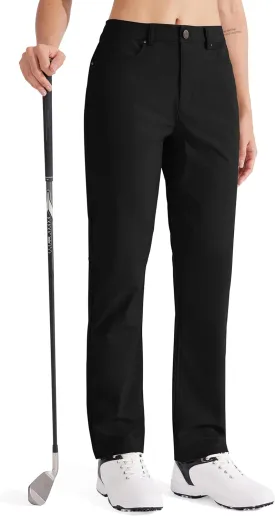 Libin Womens Dress Pants 29" 31" Stretch Straight Leg Work Slacks Office Business Casual Golf Pants for Travel Lightweight