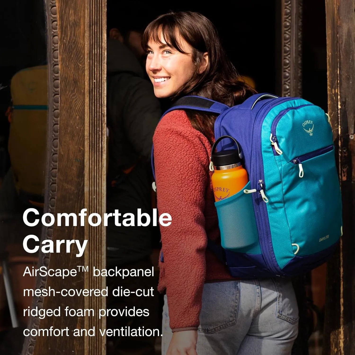 Osprey Daylite Expandable Travel Pack 26 6, Blue Spikemoss/Alkaline ?C Lightweight, Durable Backpack with Storage for Travel, Hiking, & Everyday ?C Versatile Carry-On with Internal Organization