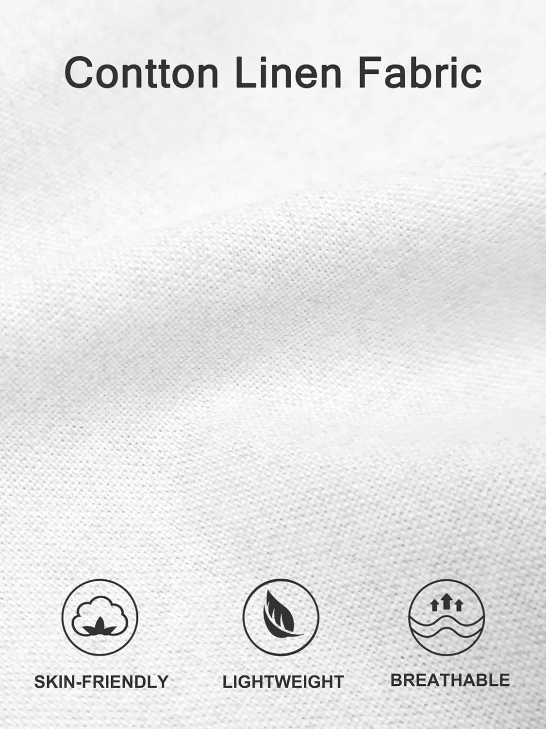PLEPAN Mens 5 Inch Linen Shorts - Casual Elastic Waist Drawstring Summer Beach Shorts with Pocket