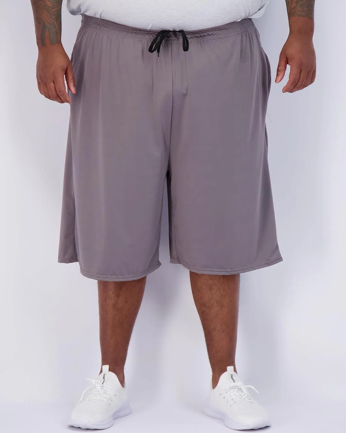 Real Essentials Men's Big & Tall 3-Pack Dry Fit & Mesh Active Athletic Perfomance Shorts (3X-5X)