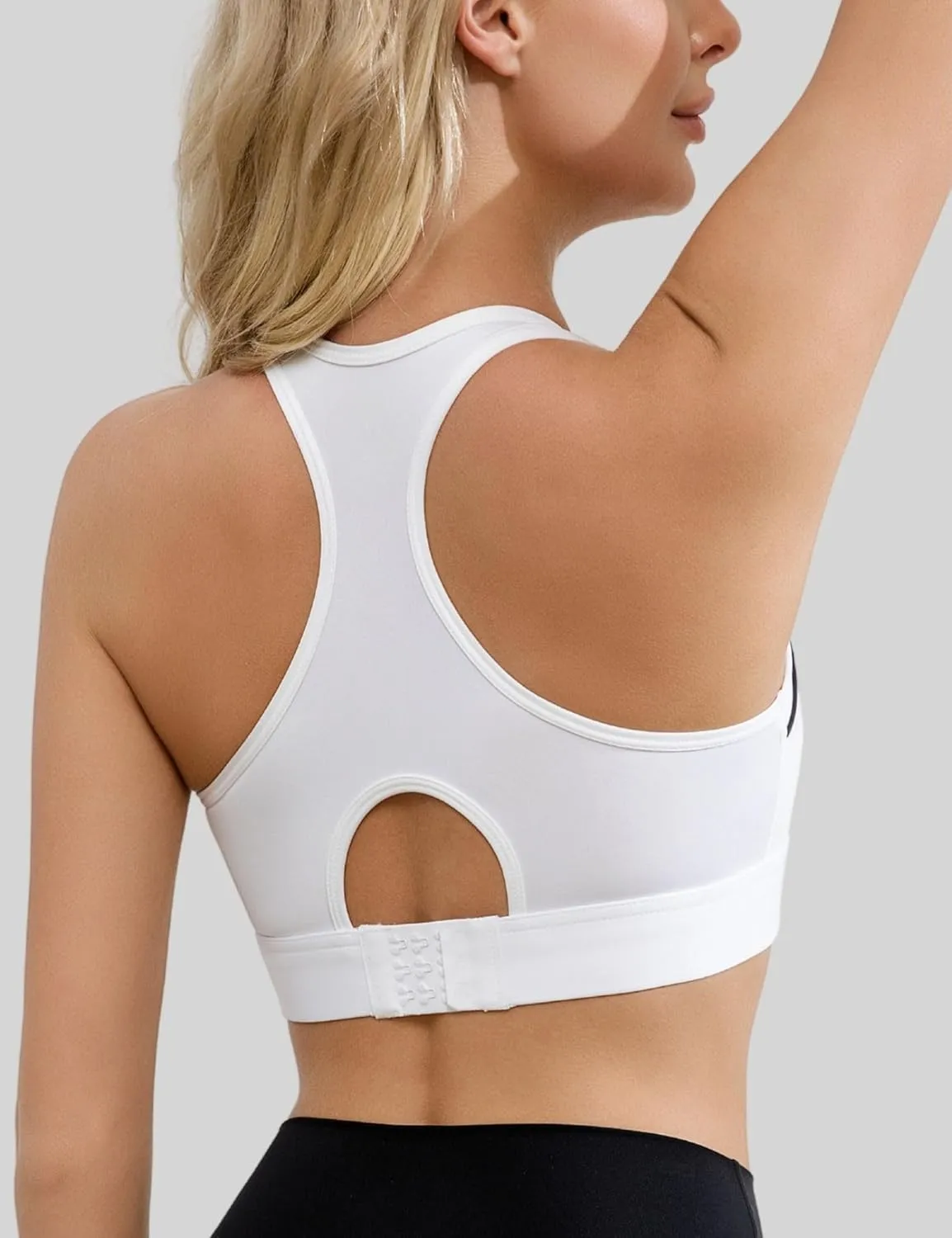 Sports Bras for Women High Support, Adjustable High Impact Sports Padded Seamless Scoop Neck Comfortable Bras