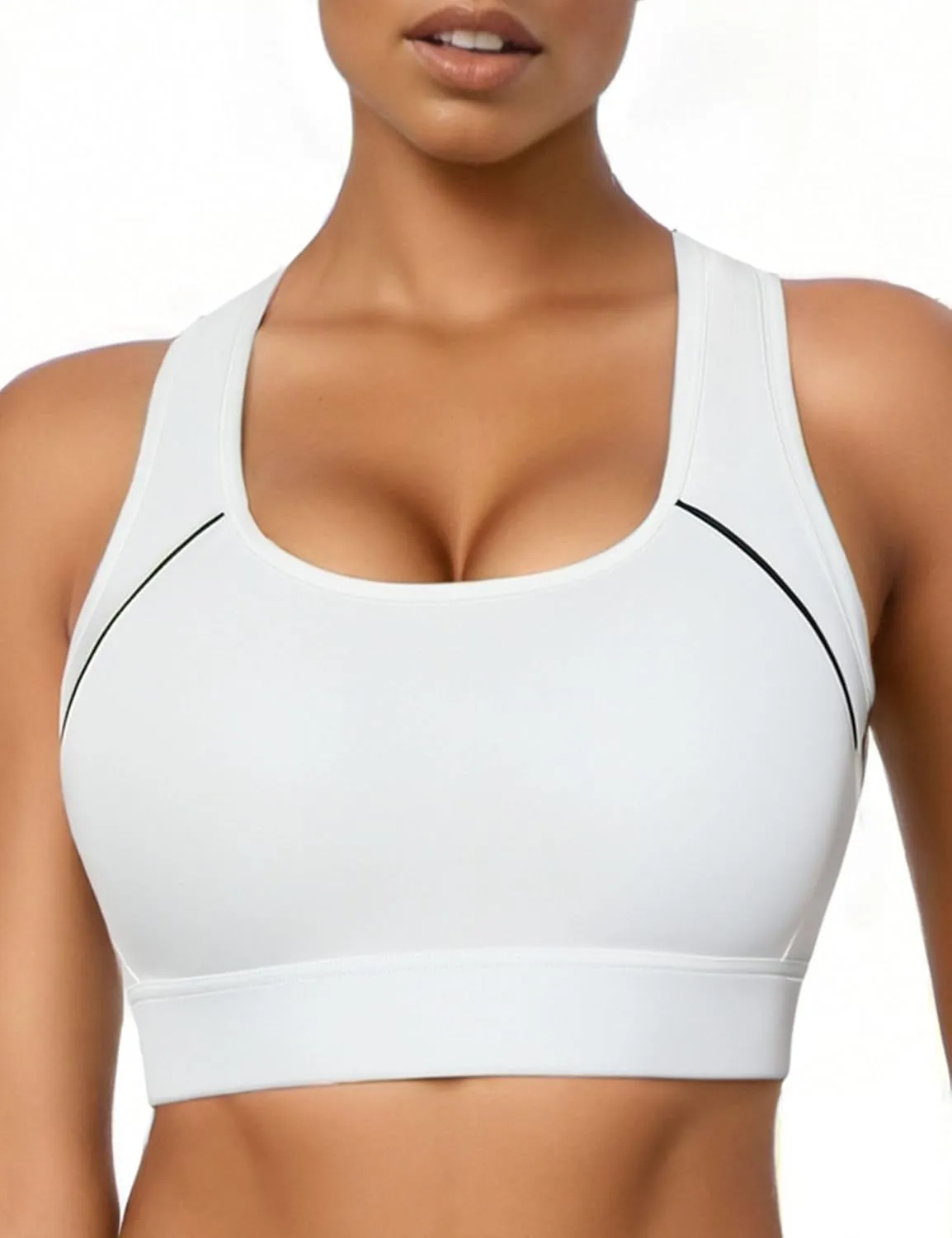 Sports Bras for Women High Support, Adjustable High Impact Sports Padded Seamless Scoop Neck Comfortable Bras