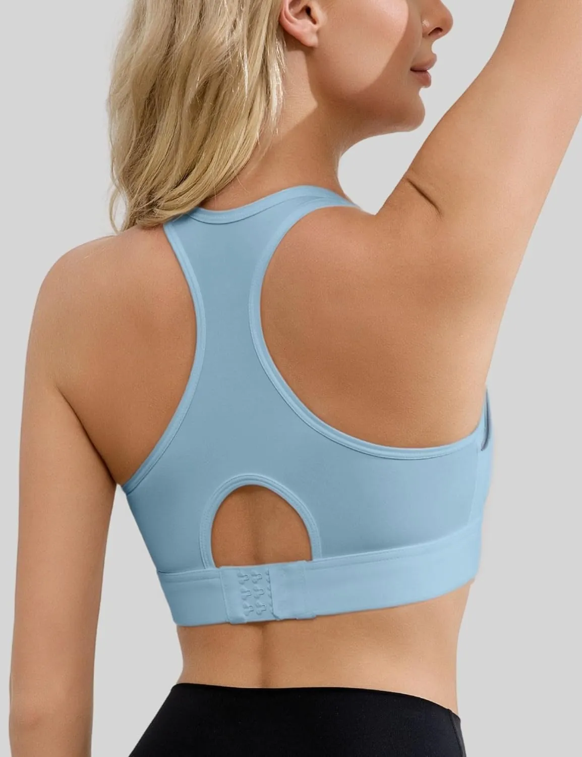 Sports Bras for Women High Support, Adjustable High Impact Sports Padded Seamless Scoop Neck Comfortable Bras