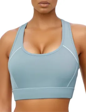 Sports Bras for Women High Support, Adjustable High Impact Sports Padded Seamless Scoop Neck Comfortable Bras