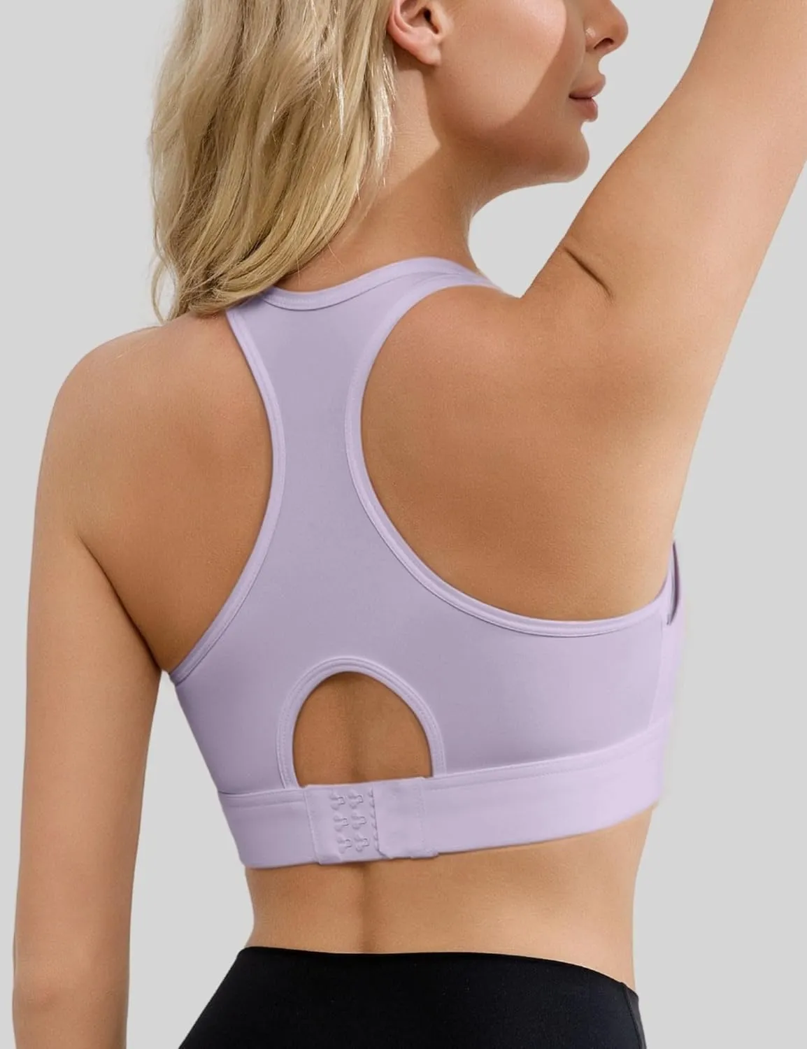 Sports Bras for Women High Support, Adjustable High Impact Sports Padded Seamless Scoop Neck Comfortable Bras