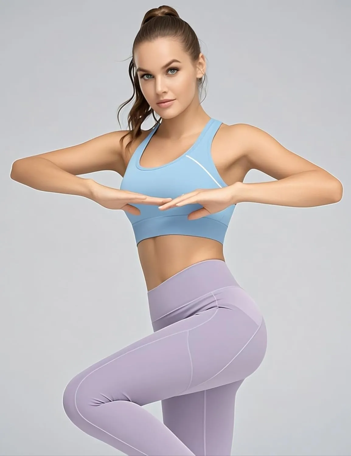 Sports Bras for Women High Support, Adjustable High Impact Sports Padded Seamless Scoop Neck Comfortable Bras