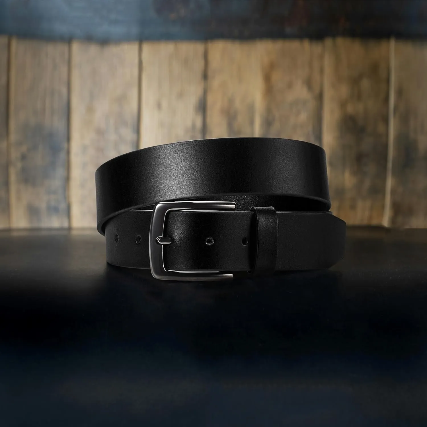 Wrangler Men's Leather Belt, 38mm Casual Belt for Jeans, Gift for Men